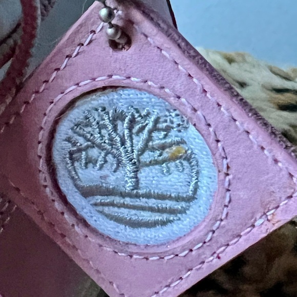 Timberland Pink & White Leather Boots Women’s Size 8M - Picture 4 of 10